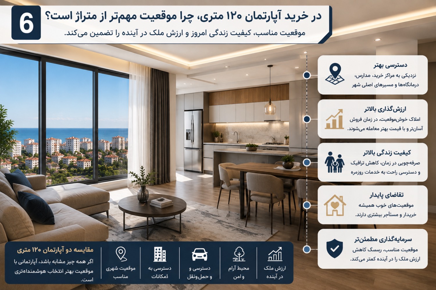 چرا موقعیت آپارتمان از متراژ آن مهمتر است