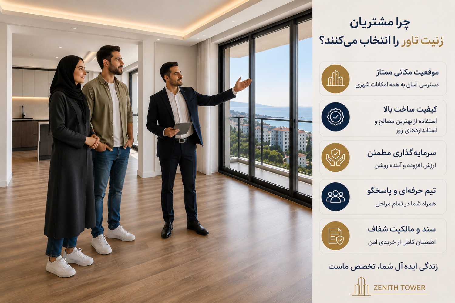 کیفیت بالای تاسیسات برج زنیت